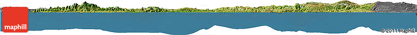 Satellite Horizon Map of Haiti, desaturated, land only