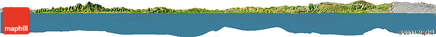 Satellite Horizon Map of Haiti, lighten, semi-desaturated, land only