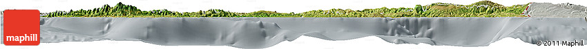 Satellite Horizon Map of Haiti, lighten, semi-desaturated