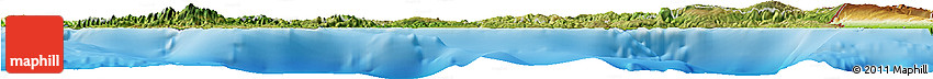 Satellite Horizon Map of Haiti, physical outside