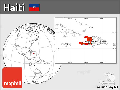 Blank Location Map of Haiti