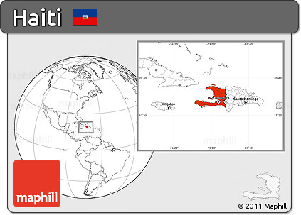 Blank Location Map of Haiti