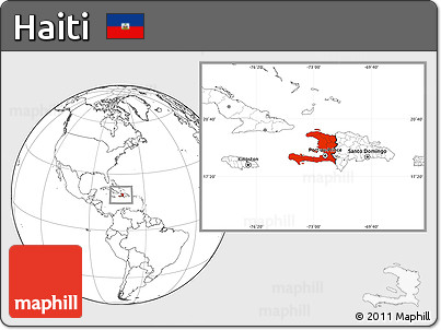Blank Location Map of Haiti