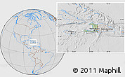 Savanna Style Location Map of Haiti, lighten, desaturated, hill shading