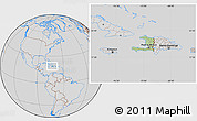 Savanna Style Location Map of Haiti, lighten, desaturated