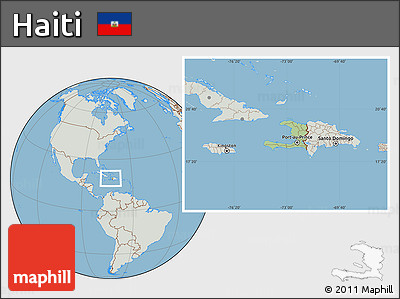 Savanna Style Location Map of Haiti, lighten, semi-desaturated, land only