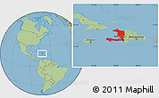 Savanna Style Location Map of Haiti