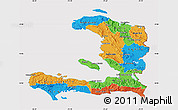 Political Map of Haiti, cropped outside