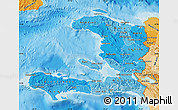 Political Shades Map of Haiti