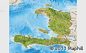 Satellite Map of Haiti, shaded relief outside