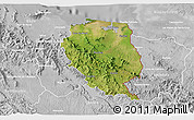 Satellite 3D Map of Nord-Est, lighten, desaturated