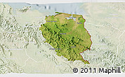 Satellite 3D Map of Nord-Est, lighten