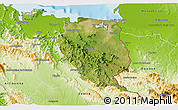 Satellite 3D Map of Nord-Est, physical outside