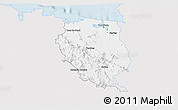 Silver Style 3D Map of Nord-Est, single color outside