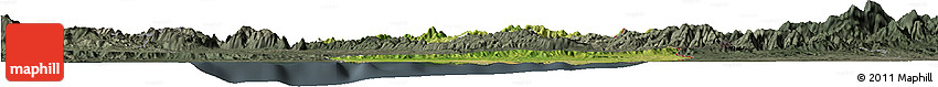 Satellite Horizon Map of Nord-Est, darken, semi-desaturated