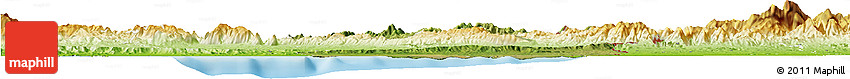 Satellite Horizon Map of Nord-Est, physical outside