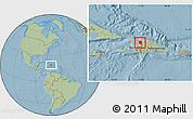 Savanna Style Location Map of Nord-Est, hill shading