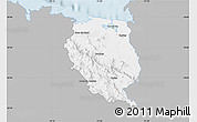 Gray Map of Nord-Est, single color outside