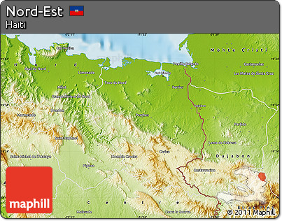 Physical Map of Nord-Est