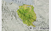 Satellite Map of Nord-Est, lighten, semi-desaturated