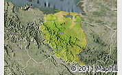 Satellite Map of Nord-Est, semi-desaturated