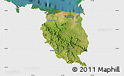 Satellite Map of Nord-Est, single color outside
