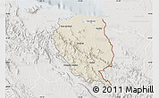 Shaded Relief Map of Nord-Est, lighten, semi-desaturated