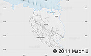Silver Style Map of Nord-Est, single color outside