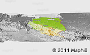 Physical Panoramic Map of Nord-Est, desaturated