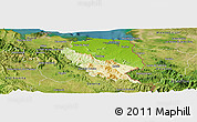 Physical Panoramic Map of Nord-Est, satellite outside