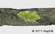 Satellite Panoramic Map of Nord-Est, darken, semi-desaturated