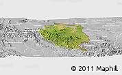 Satellite Panoramic Map of Nord-Est, lighten, desaturated