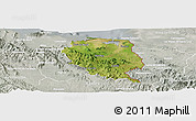 Satellite Panoramic Map of Nord-Est, lighten, semi-desaturated
