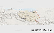 Shaded Relief Panoramic Map of Nord-Est, lighten