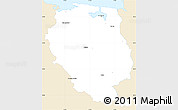 Classic Style Simple Map of Nord-Est, single color outside