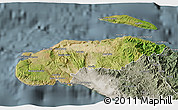 Satellite 3D Map of Nord-Ouest, semi-desaturated