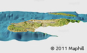 Satellite Panoramic Map of Nord-Ouest, single color outside