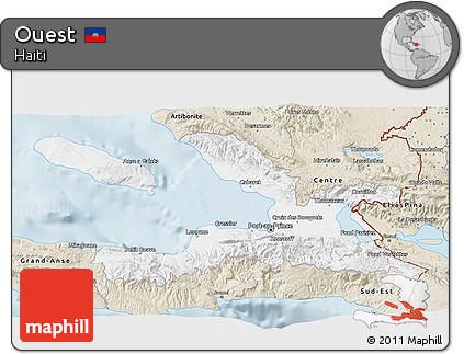 Classic Style 3D Map of Ouest