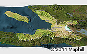 Satellite 3D Map of Ouest, darken