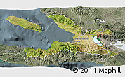 Satellite 3D Map of Ouest, semi-desaturated