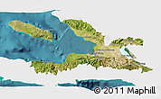 Satellite 3D Map of Ouest, single color outside