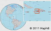 Gray Location Map of Ouest