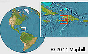 Satellite Location Map of Ouest