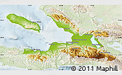 Physical Map of Ouest, lighten