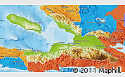 Physical Map of Ouest, political outside