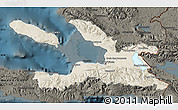 Shaded Relief Map of Ouest, darken