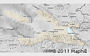 Shaded Relief Map of Ouest, desaturated