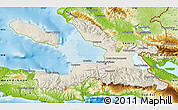 Shaded Relief Map of Ouest, physical outside