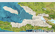 Shaded Relief Map of Ouest, satellite outside
