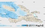 Shaded Relief Map of Ouest, single color outside